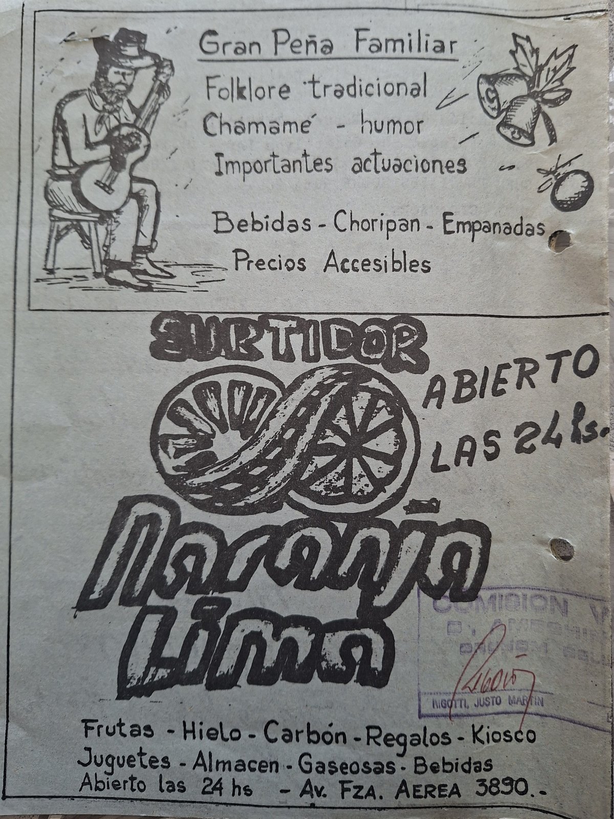 Comercios de la zona — 1988