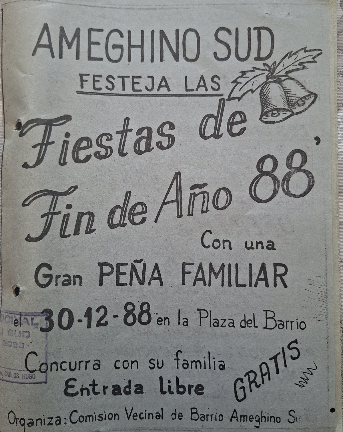 Portada del programa — Ameghino Sud festeja las Fiestas de Fin de Año 88