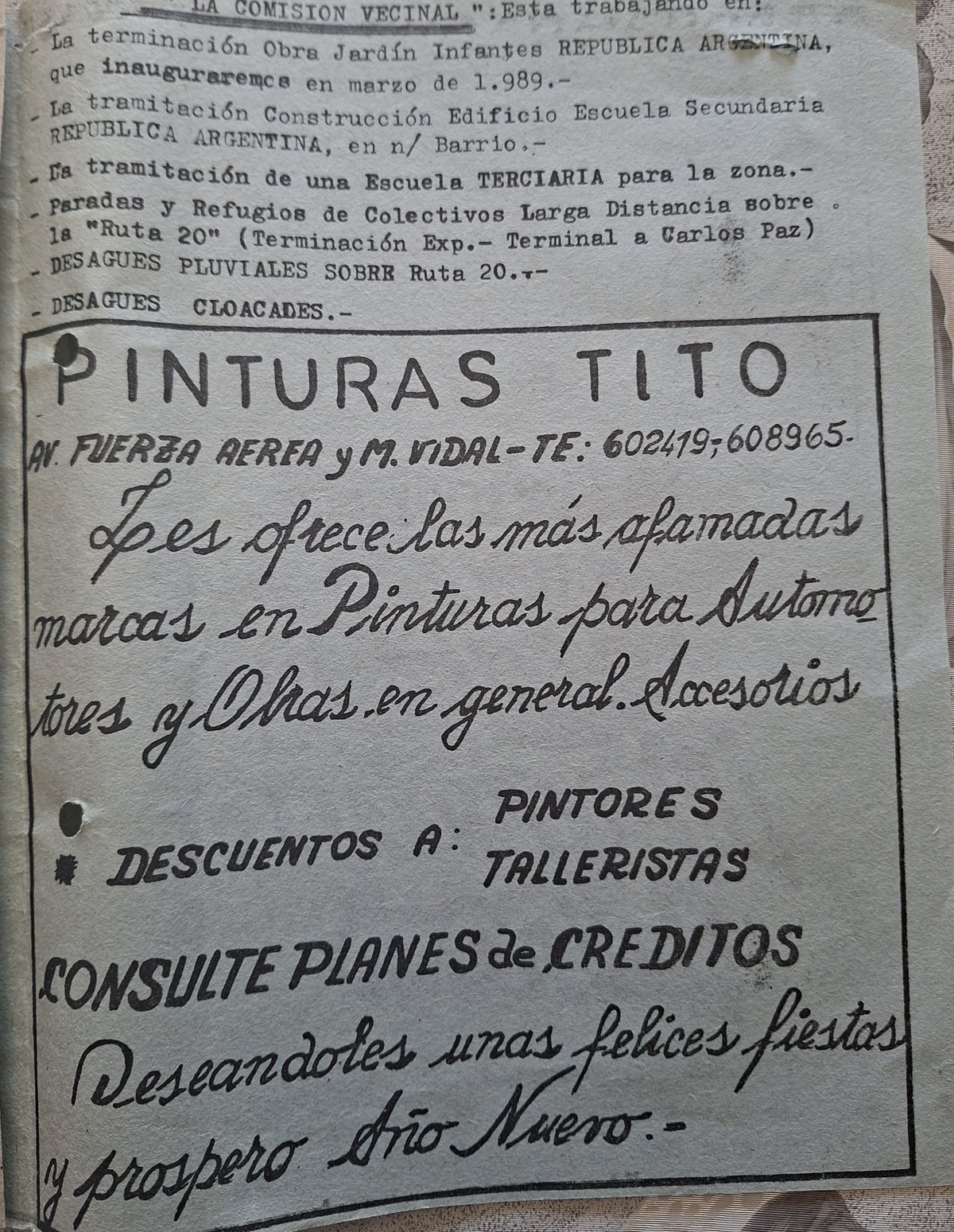 Página de programación del evento