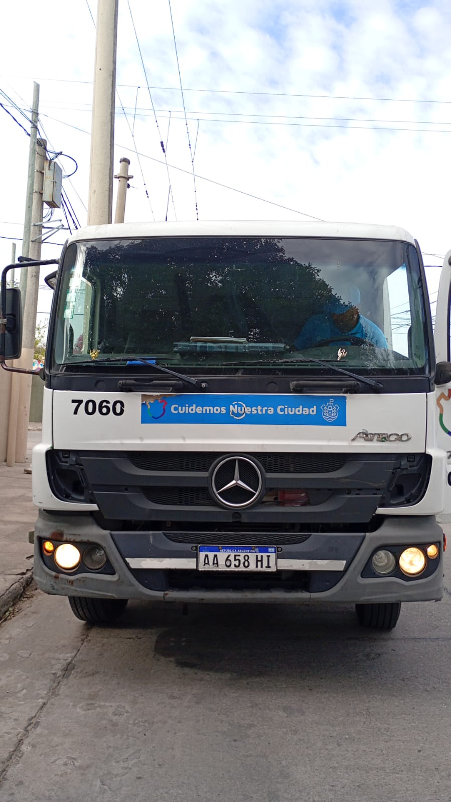 Camión municipal Nº 7060 identificado nuevamente en la zona