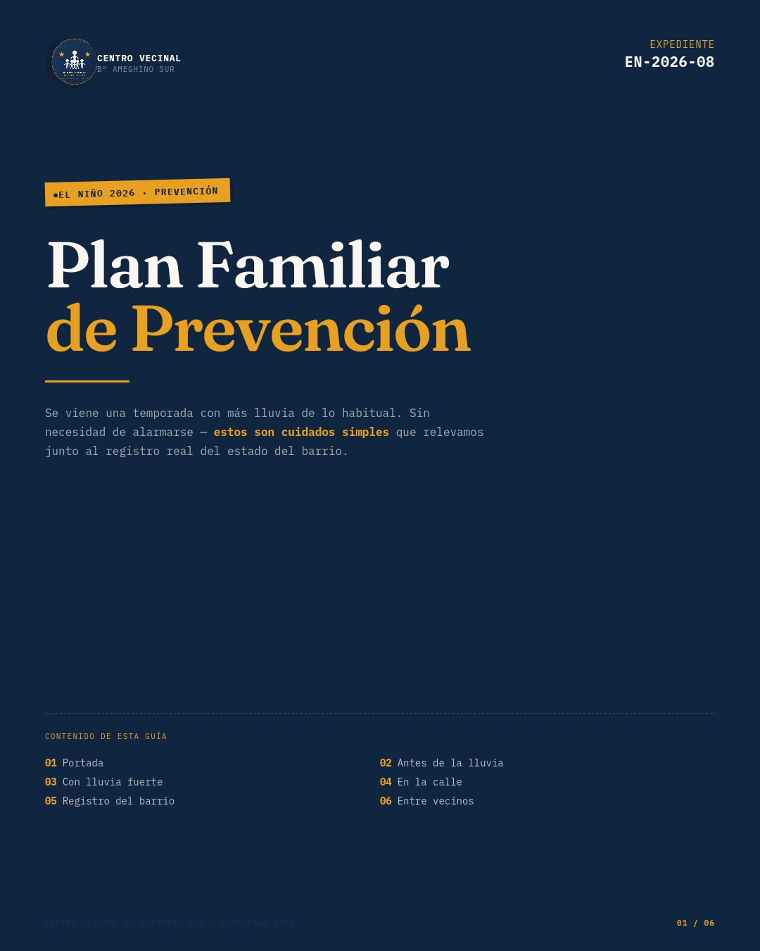 Plan Familiar de Prevención — portada