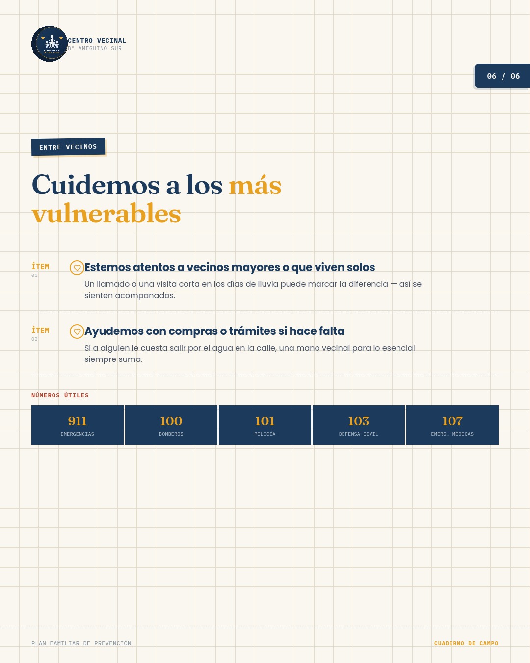 Entre vecinos: cuidado de mayores y números útiles